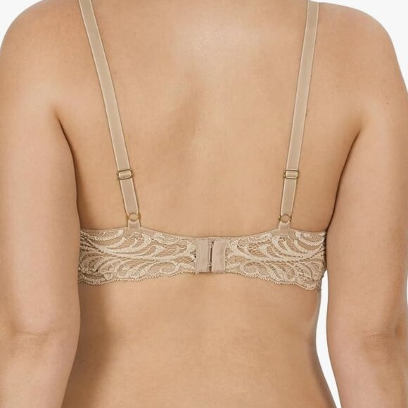 NWT Natori Women Feathers Lace Plunge T-Shirt Bra, cafe, 30D - Picture 4 of 4